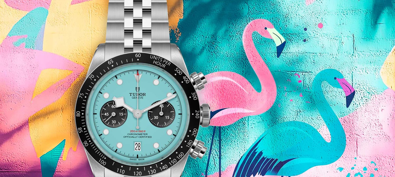 Hot Take: Tudor Presents A “Flamingo Blue” Version Of Its Black Bay Chrono