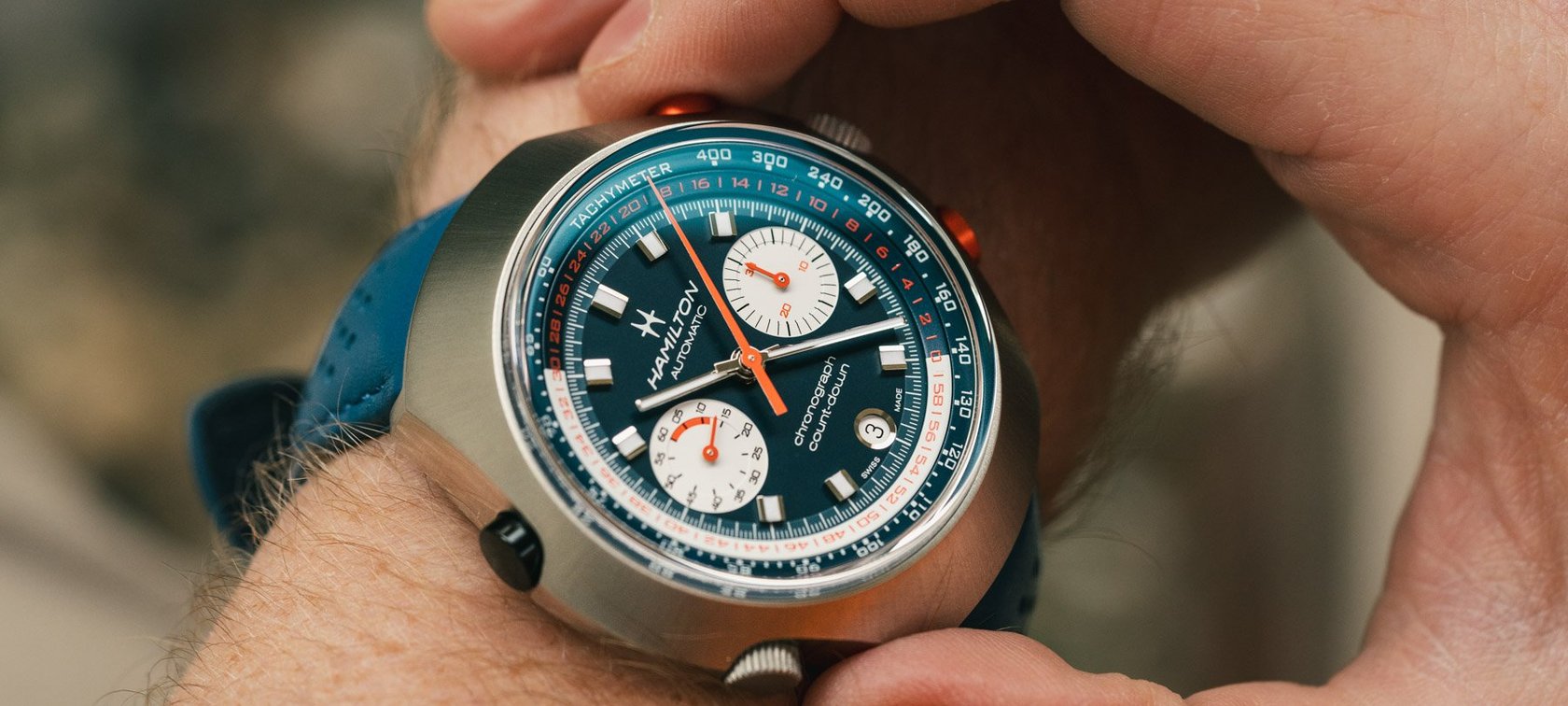 Hamilton Chrono-Matic 50 Limited Edition on wrist header image