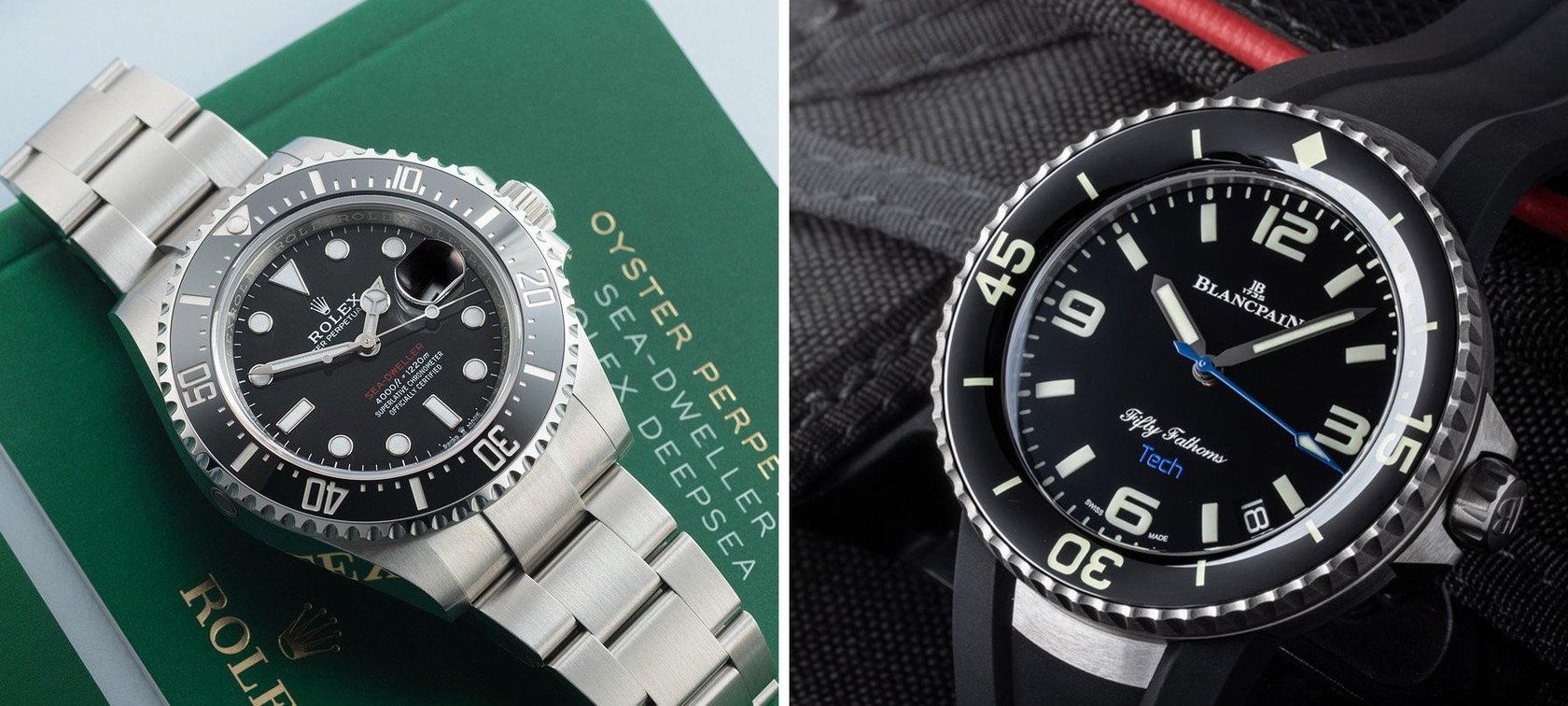 Sunday Morning Showdown: Blancpain Fifty Fathoms Tech BOC IV Vs. Rolex Sea-Dweller Ref. 126600