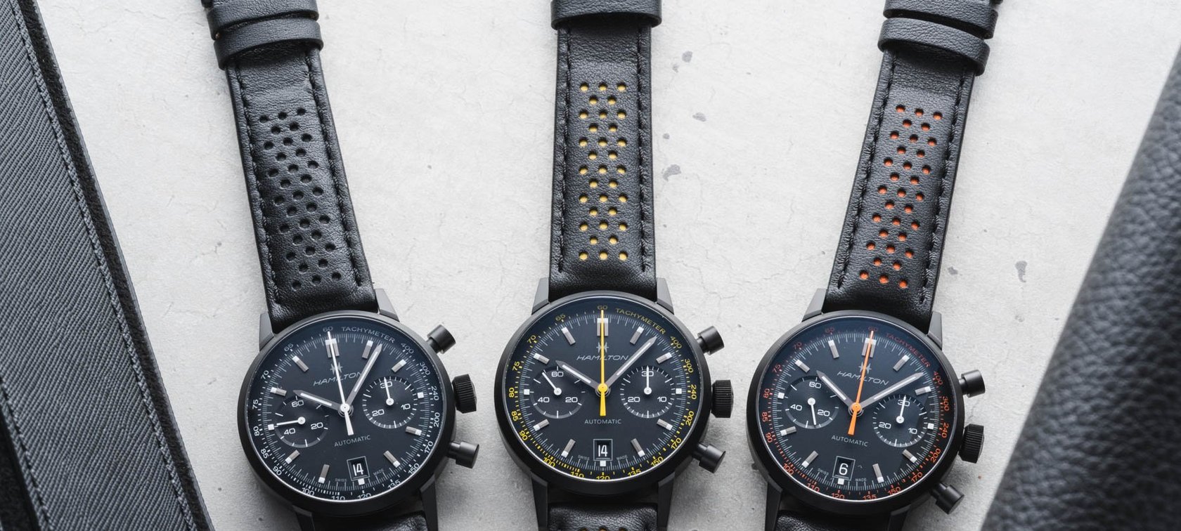Hamilton Intra-Matic Auto Chrono black trio header image