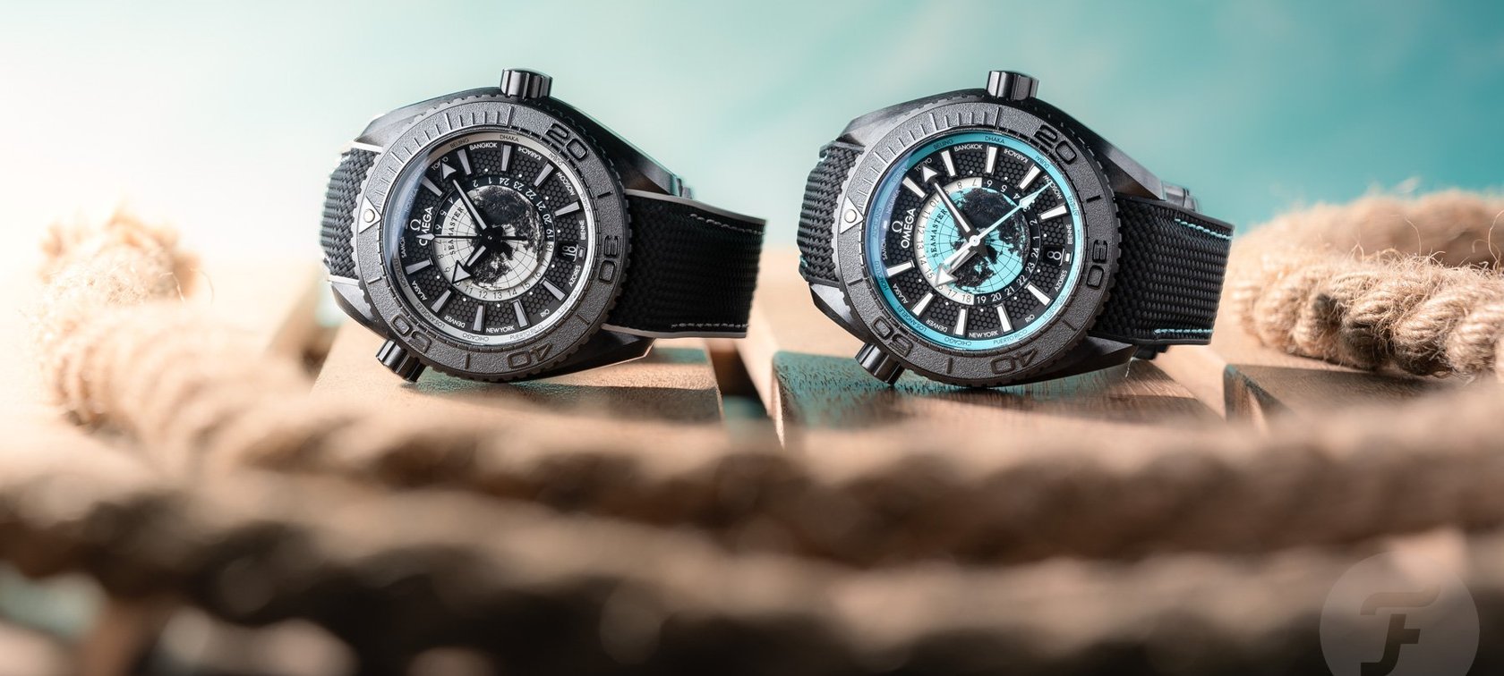 Omega Seamaster Planet Ocean Worldtimer Deep Black header image