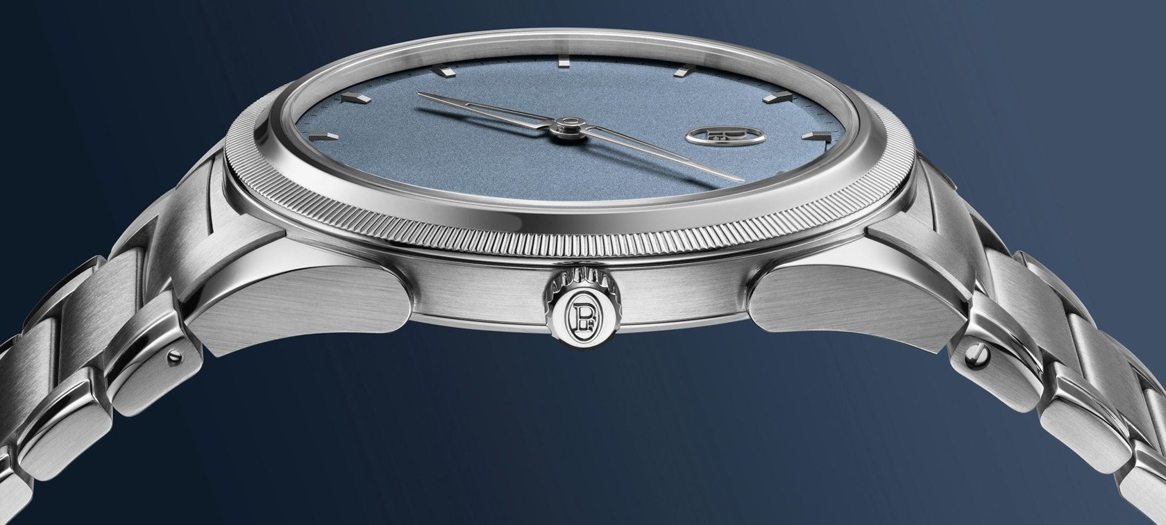 Parmigiani Fleurier Tonda PF Micro-Rotor Platinum Stone Blue profile view header