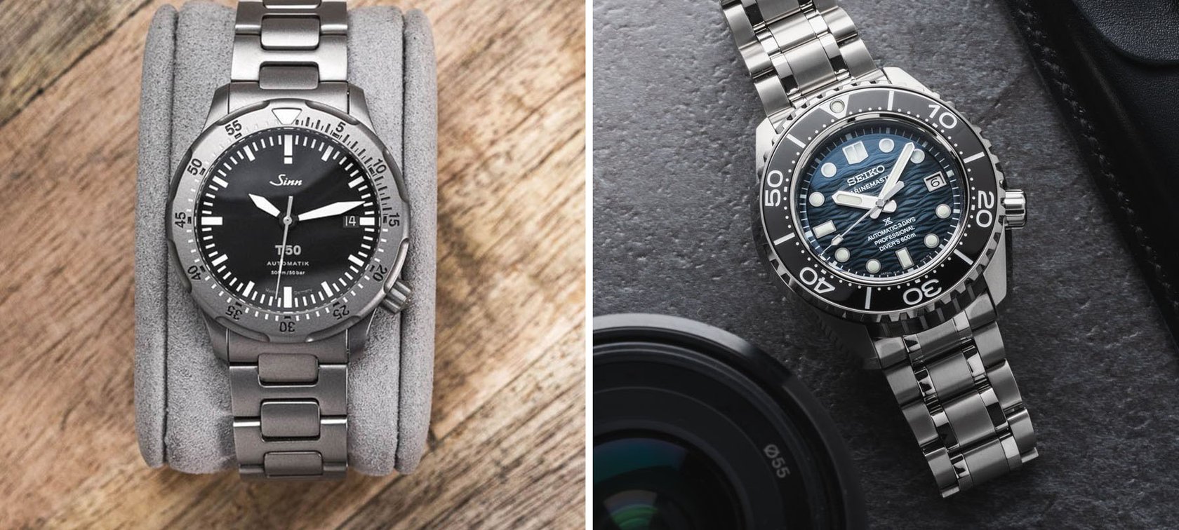 Sinn T50 Titanium Vs. Seiko Prospex Marinemaster SLA081 header