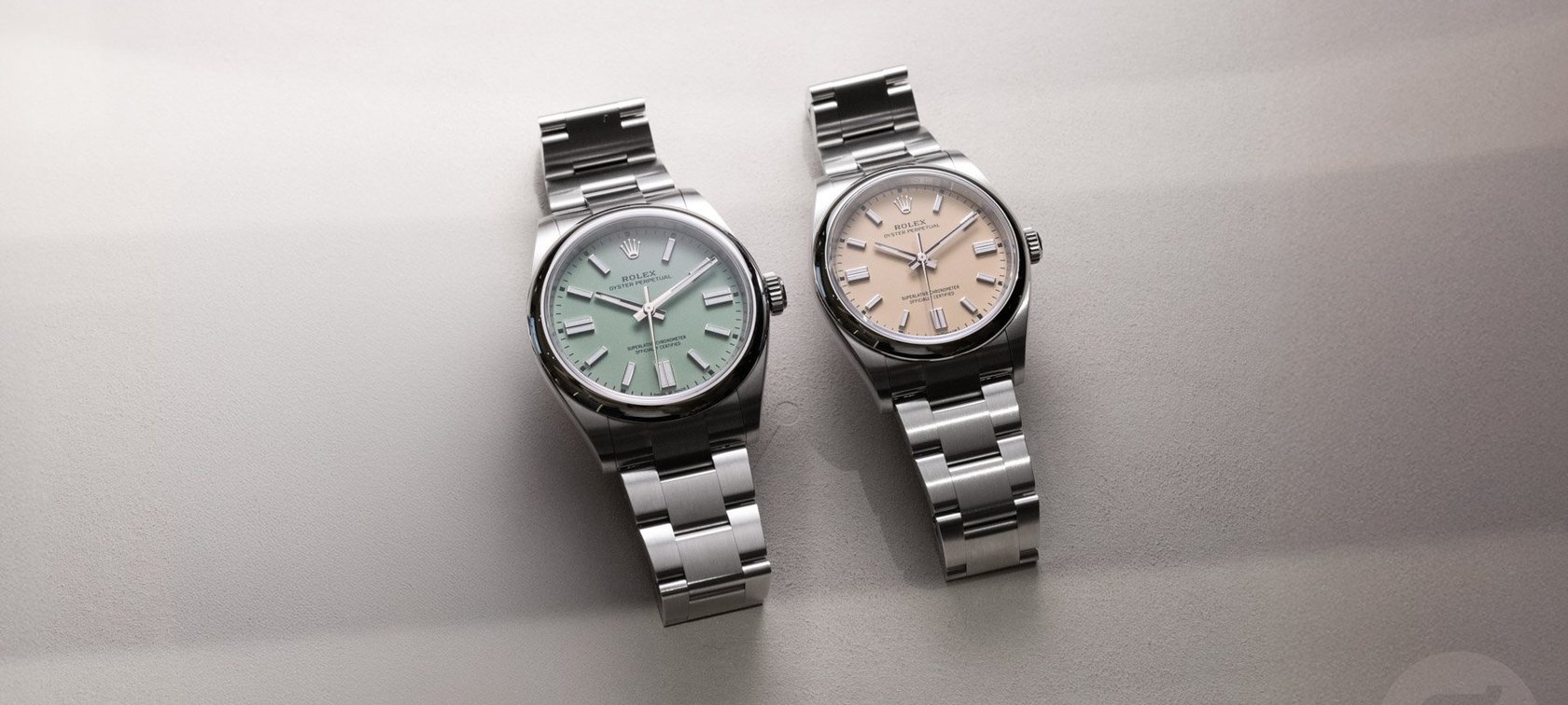 Rolex Oyster Perpetual 41 ref. 134300-0006 and Oyster Perpetual 36 ref. 126000-0012