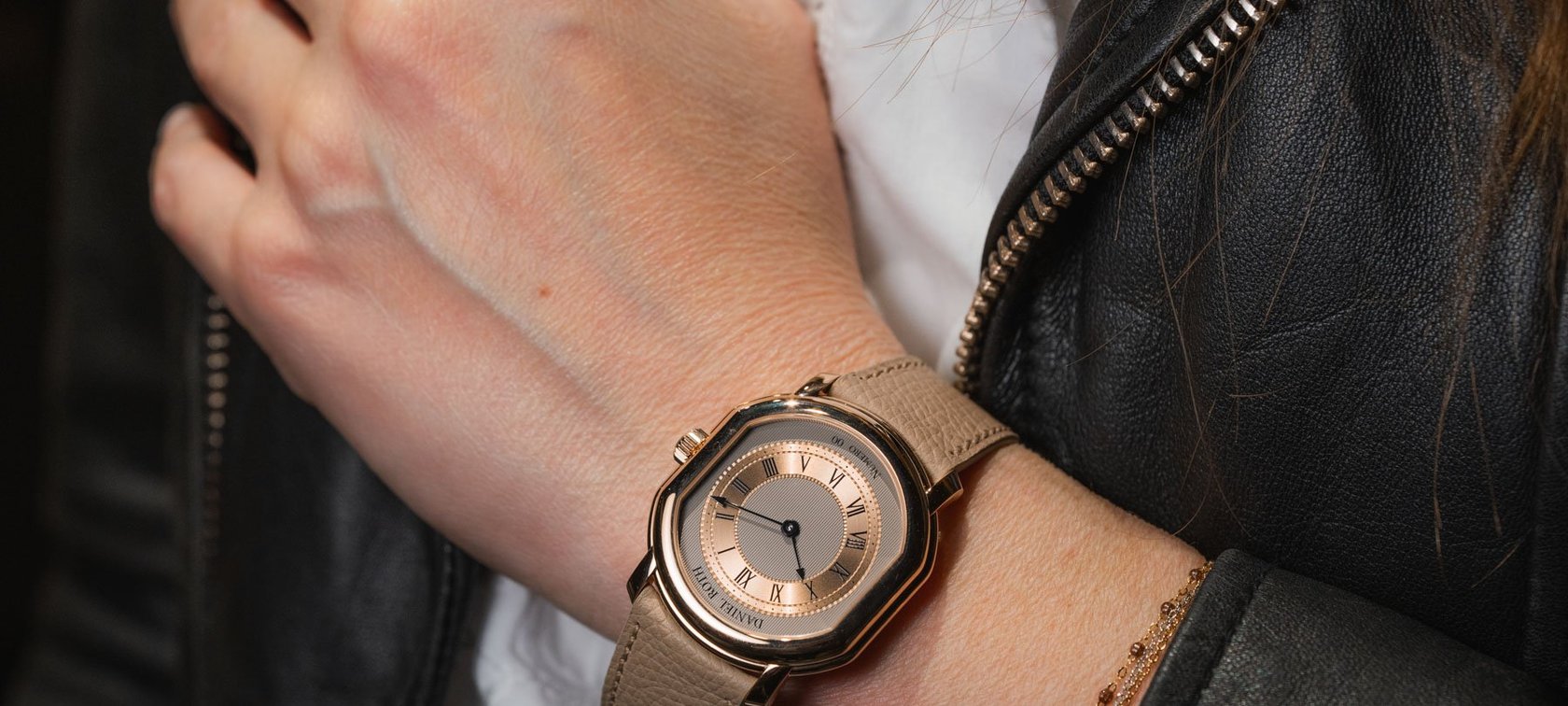 Daniel Roth Extra-Plat Rose Gold on wrist