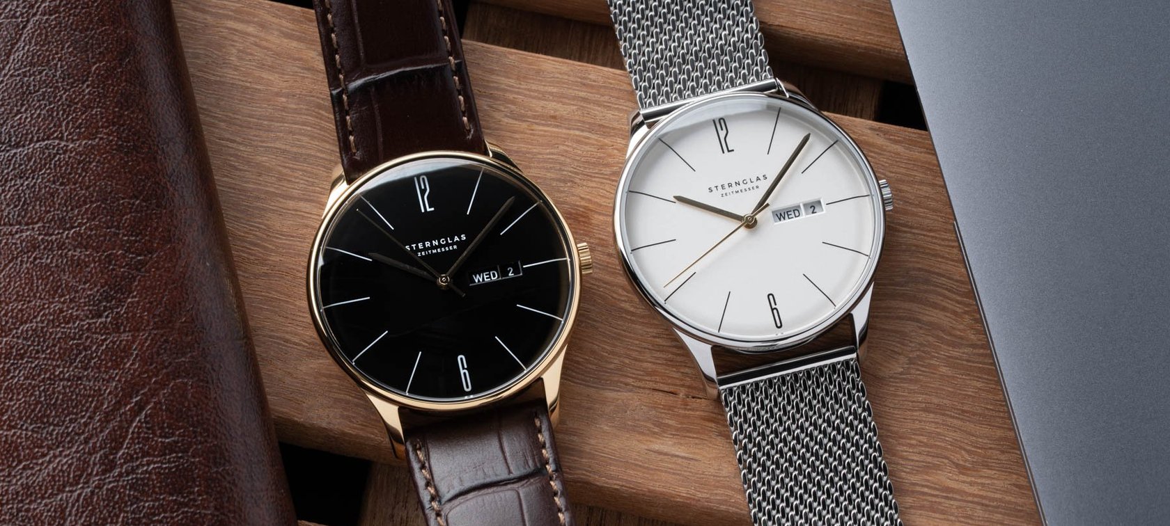 Sterglas Berlin Piano Black and Metro Silver side by side