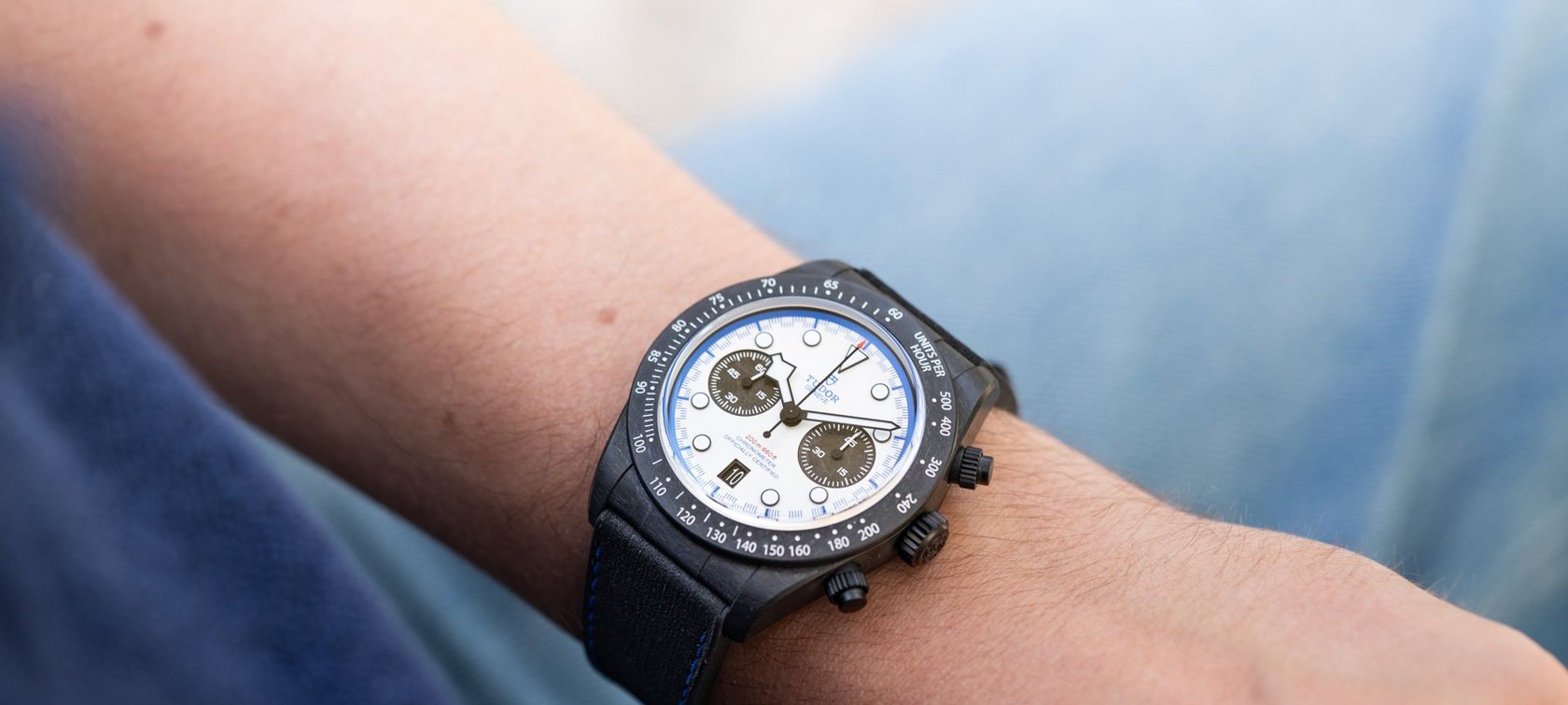 Tudor Black Bay Chrono “Carbon 25” wrist shot