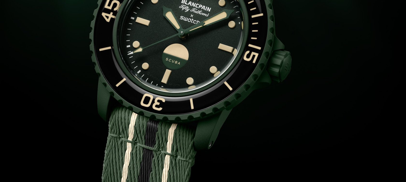 Blancpain × Swatch Scuba Fifty Fathoms Green Abyss header