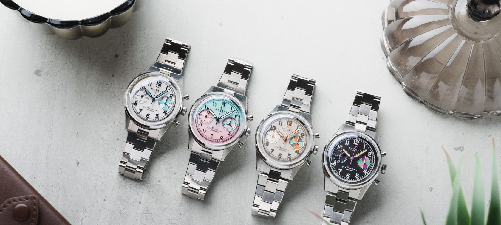 Batavi Marina Chronograaf lineup flat-lay