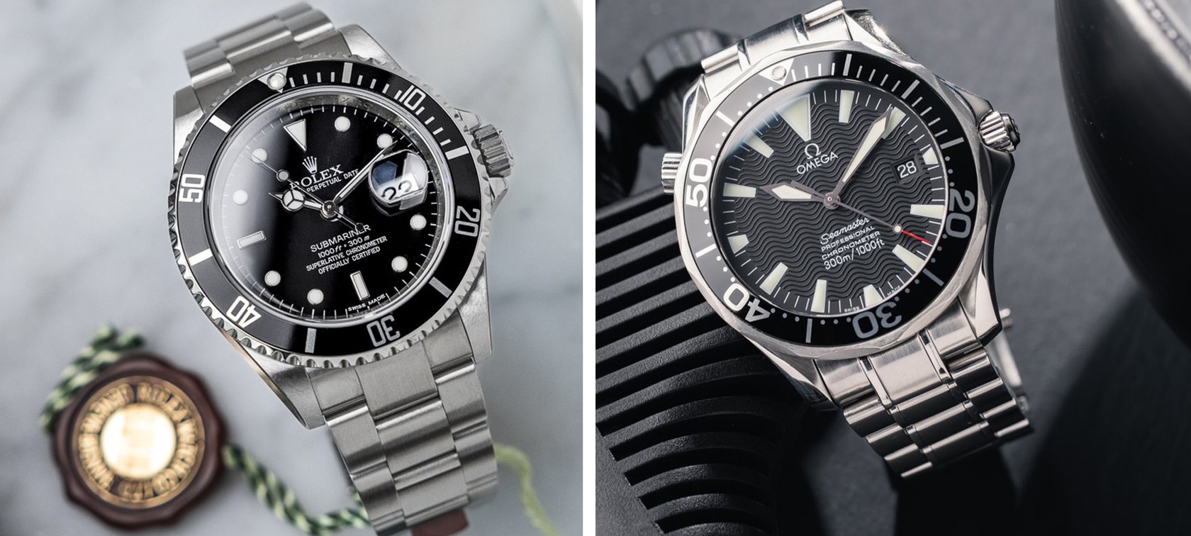 Rolex Submariner 16610 vs. Omega Seamaster 2254.50 header