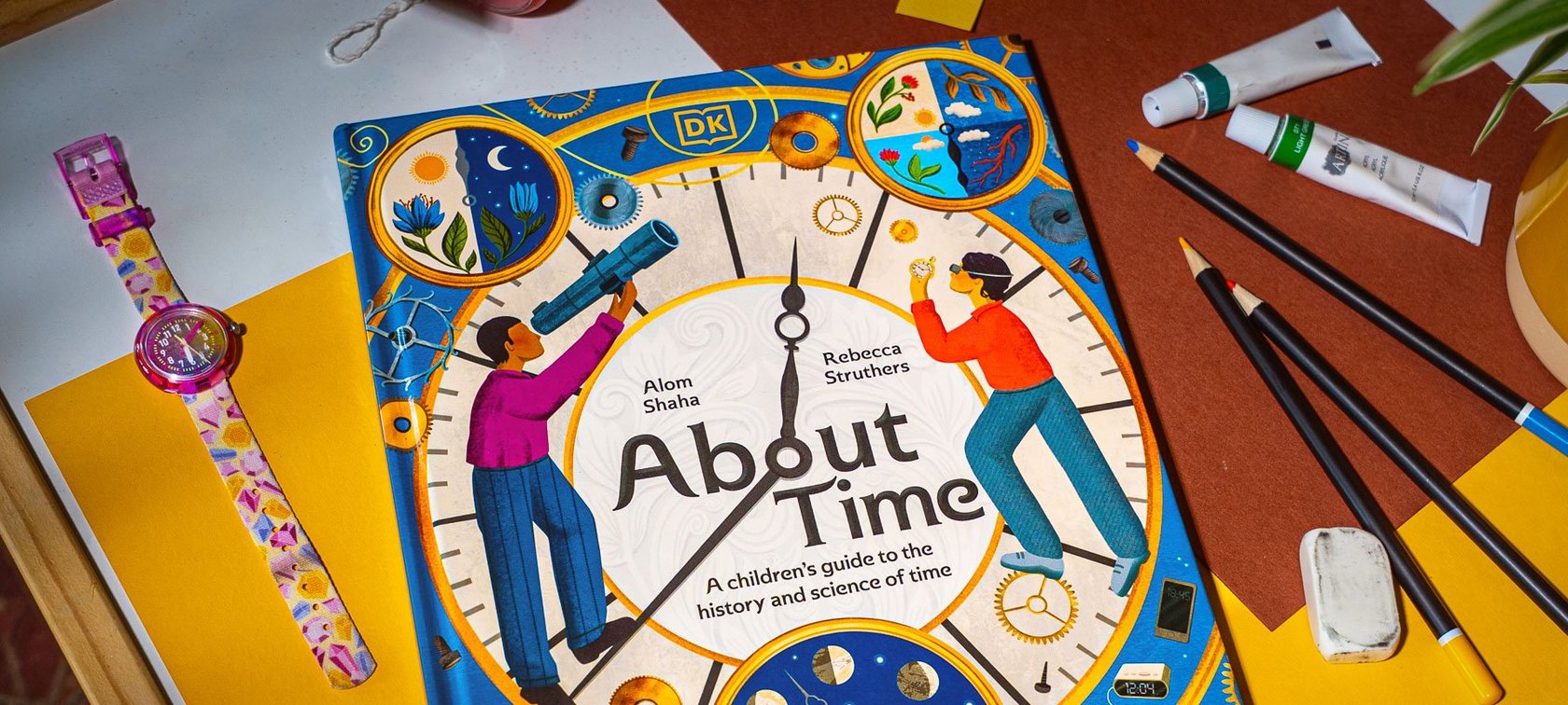 About Time book on table
