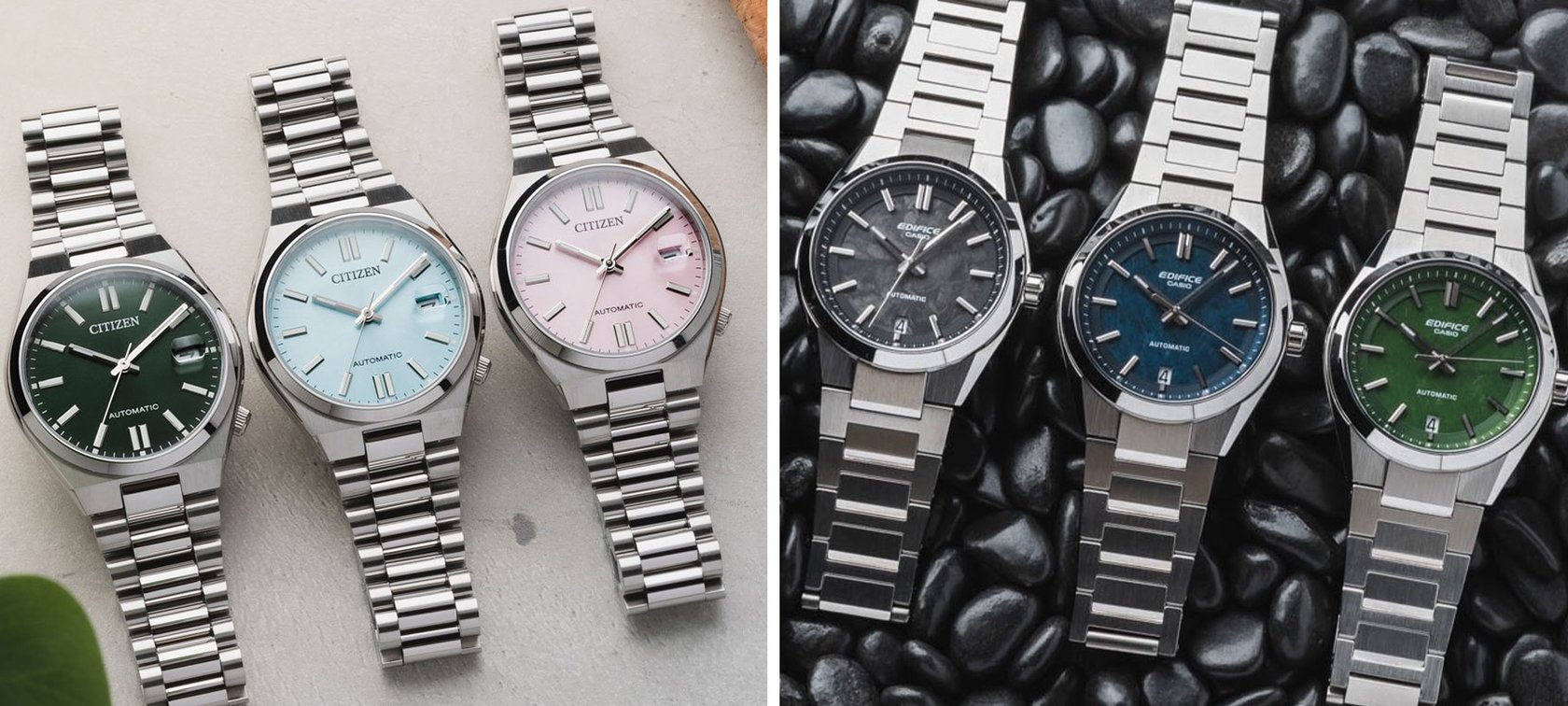 Citizen Tsuyosa vs. Casio Edifice EFK-100 collage