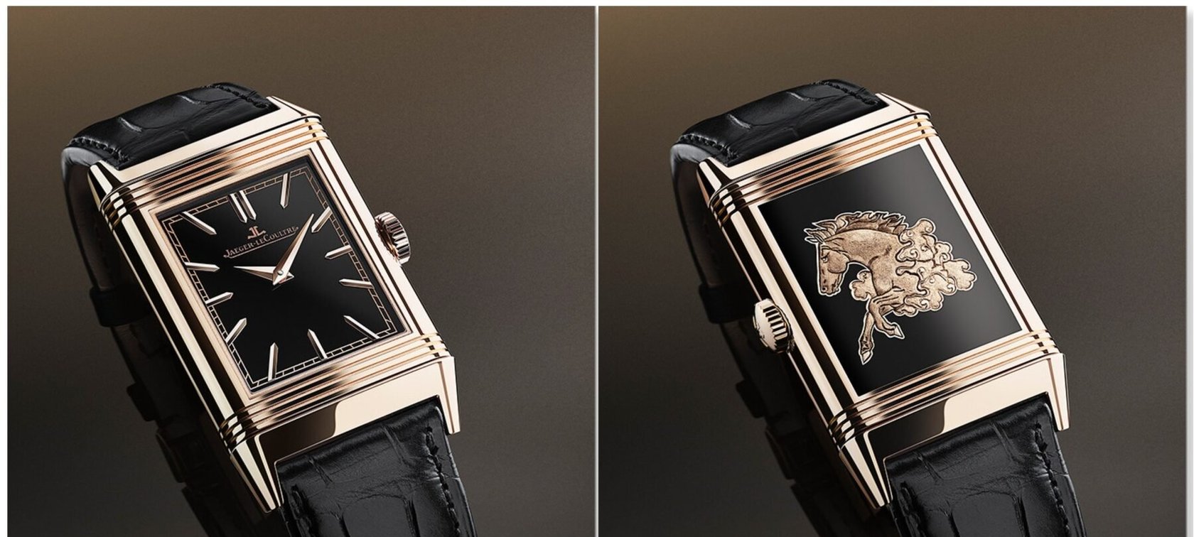 Front and back of the Jaeger-LeCoultre Reverso Tribute Enamel