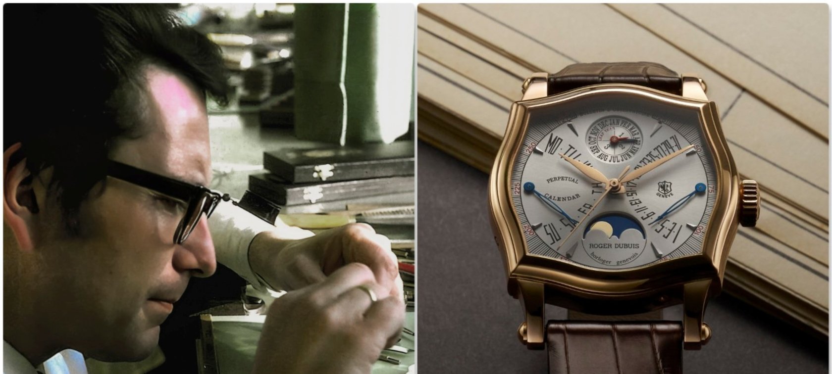 Collage of Roger Dubuis and a watch