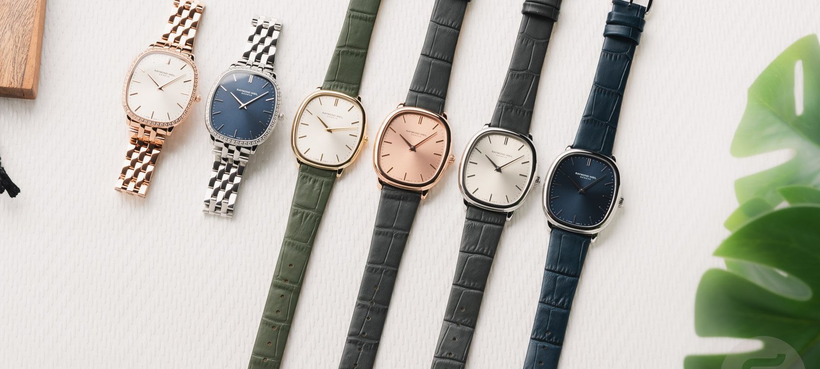 Raymond Weil Toccata Heritage collection, flat-lay group shot