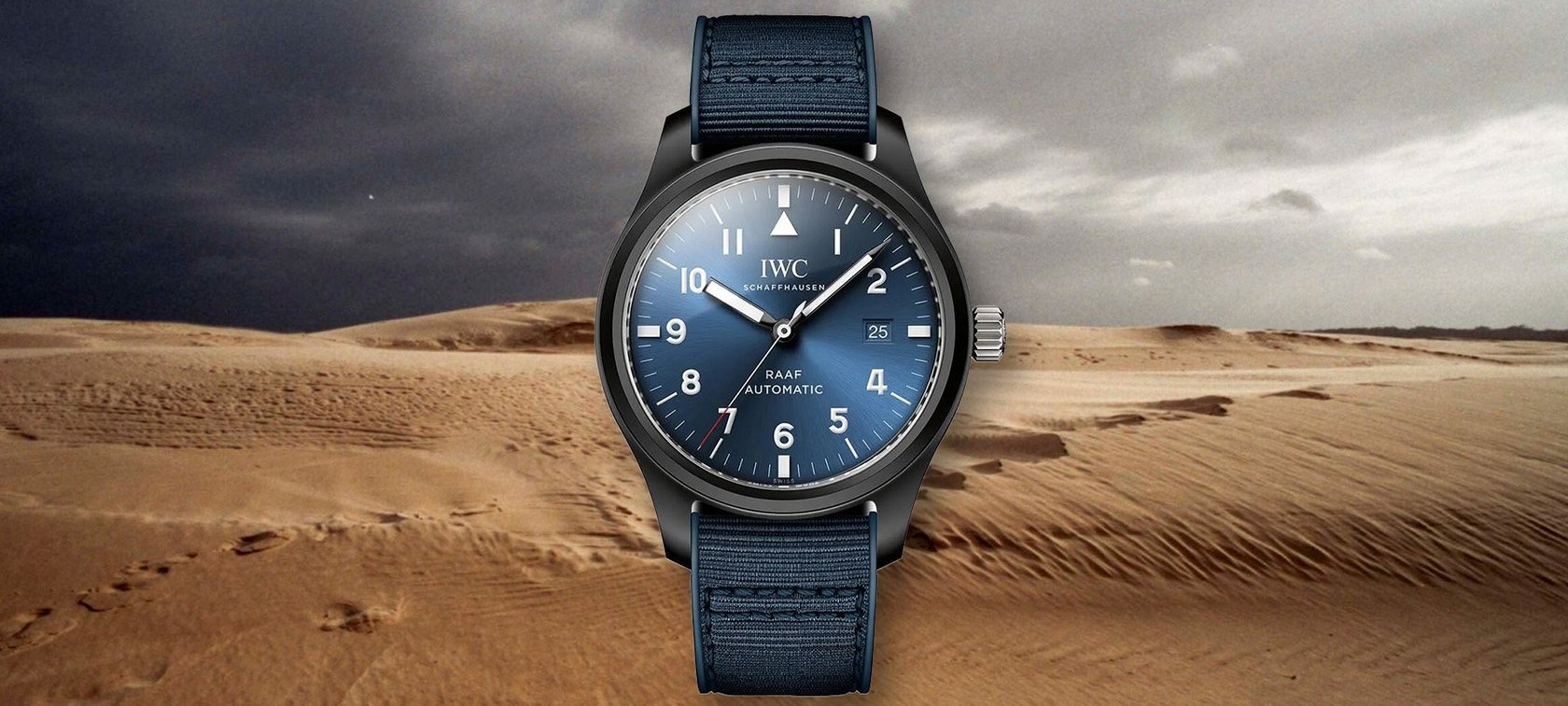 IWC RAAF Pilot's Watch and dunes header image