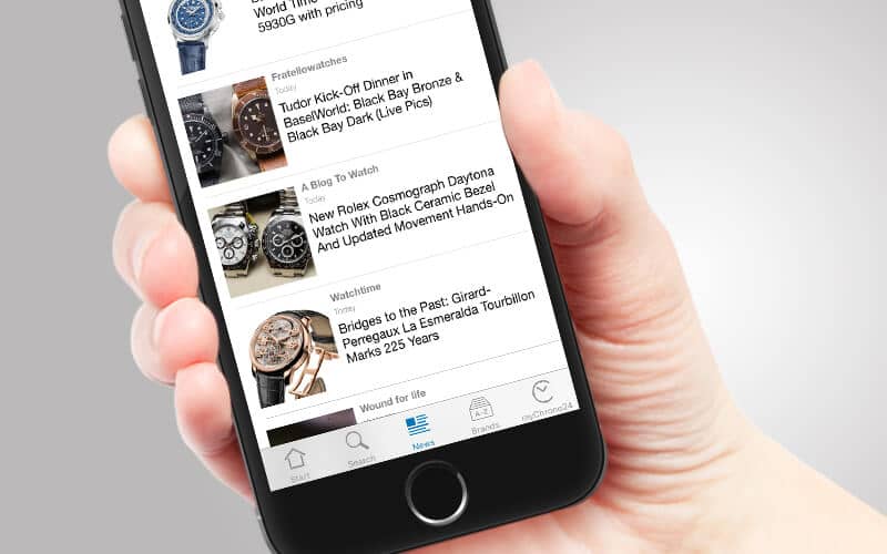 Chrono24’s New iPhone App – Watch News From Blogs and On-Line Magazines