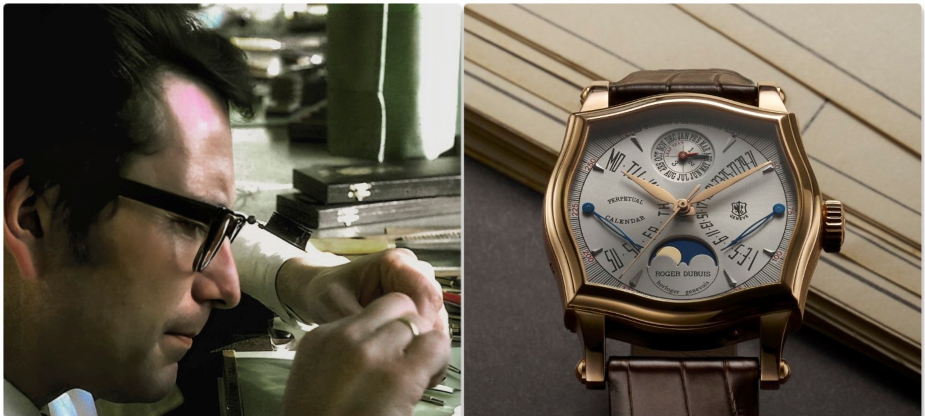 Collage of Roger Dubuis and a watch