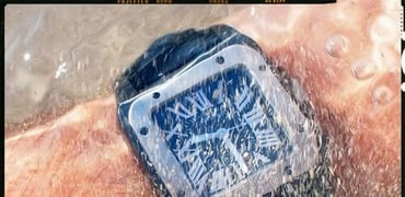 Geo Taking A Plunge With His Cartier Santos 100 Carbon