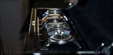 Wood Piano Black and Orange Watch Box