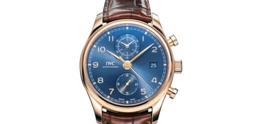 IWC Portugieser Chronograph Classic Bucherer Blue Editions in Red Gold