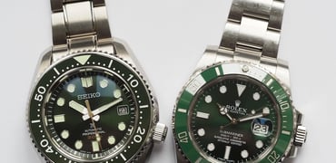 Rolex Submariner Hulk versus Seiko SLA019