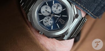 Hands-On With The Bvlgari Octo Finissimo S Chronograph GMT “Reverse Blue Panda”