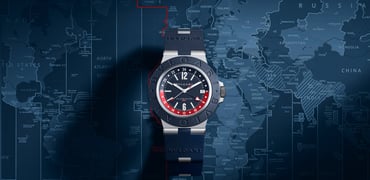 Meet The Bvlgari Aluminium GMT Watch — Let’s Travel In Blue