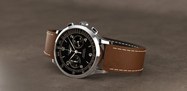 Introducing The Longines Record Heritage Chronograph — Black And Gilt Goodness With Heaps Of 1940s Style