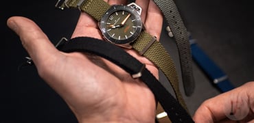 Monday Morning Mix-Up Featuring A Hamilton Khaki Navy Frogman Auto On New Fratello Hemp NATO Straps