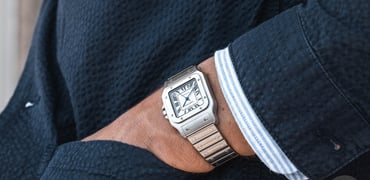 Daan’s most worn watch of 2024 — Cartier Santos Galbée XL pocket shot