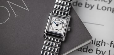 Longines Mini DolceVita flat lay