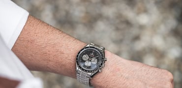 Omega Speedmaster Apollo-Soyuz 35th Anniversary wrist shot