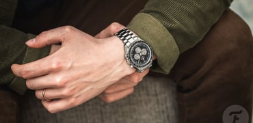 Speedmaster Apollo-Soyuz 35th Anniversary edition on wrist