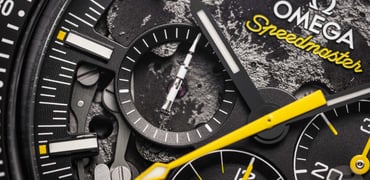Omega Speedmaster Dark Side of the Moon Apollo 8 update Saturn rocket close-up