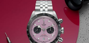 Hot-Take: Tudor Unveils A New Pink-Dialed Black Bay Chrono On A Five-Link Bracelet