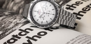 white-dial Omega Speedmaster Professional