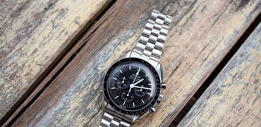 Omega Speedmaster Professional flat-lay