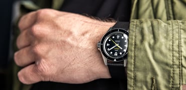 non-Swiss watches — Yema Navygraf on wrist