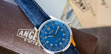 revitalized watch brands — Angelus Instrument de Vitesse Indianapolis Blue