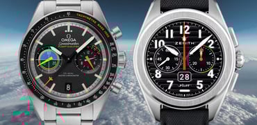 Sunday Morning Showdown: Omega Speedmaster Pilot Flight Qualified Vs. Zenith Pilot Big Date Flyback