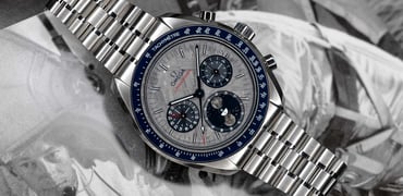 gray-dial Omega Speedmaster Moonphase Meteorite header image