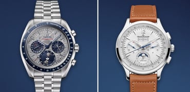 Omega Speedmaster Moonphase Meteorite Vs. Jaeger-LeCoultre Master Control Chronograph Calendar header image