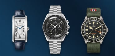 Fratello Talks: Fratello Talks: Building A €15,000 Watch Collection header image with Cartier Tank Americaine, Omega Speedmaster Professional, and Tudor Pelagos FXD GMT