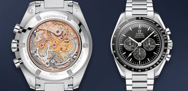 platinum Omega Speedmaster Calibre 321 with flat-link bracelet — header image
