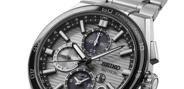 The edgy Seiko Astron GPS Solar Dual-Time Chronograph 5X83