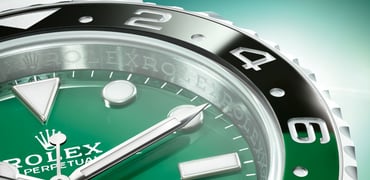 Rolex GMT-Master II ref. 126729VTNR dial close-up