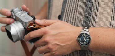 top five smaller dive watches — Blancpain Fifty Fathoms 38mm on the wrist