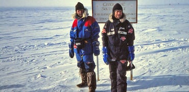Reinhold Messner and Arved Fuchs in Antarctica
