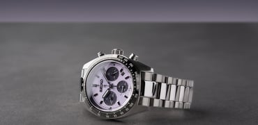 Seiko Prospex Speedtimer Solar Chronograph SSC955 crown up, header